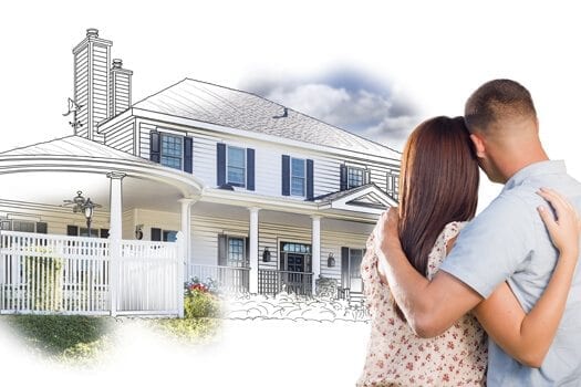 couple and their dream house