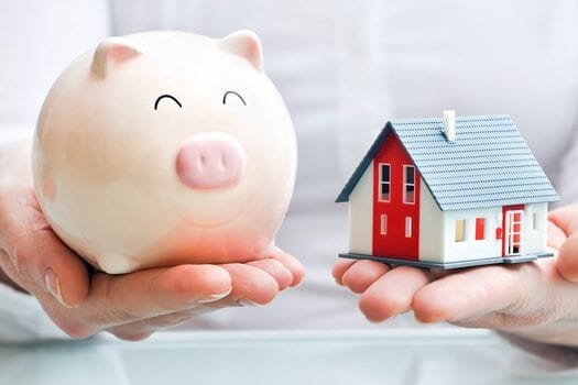 house and piggy bank